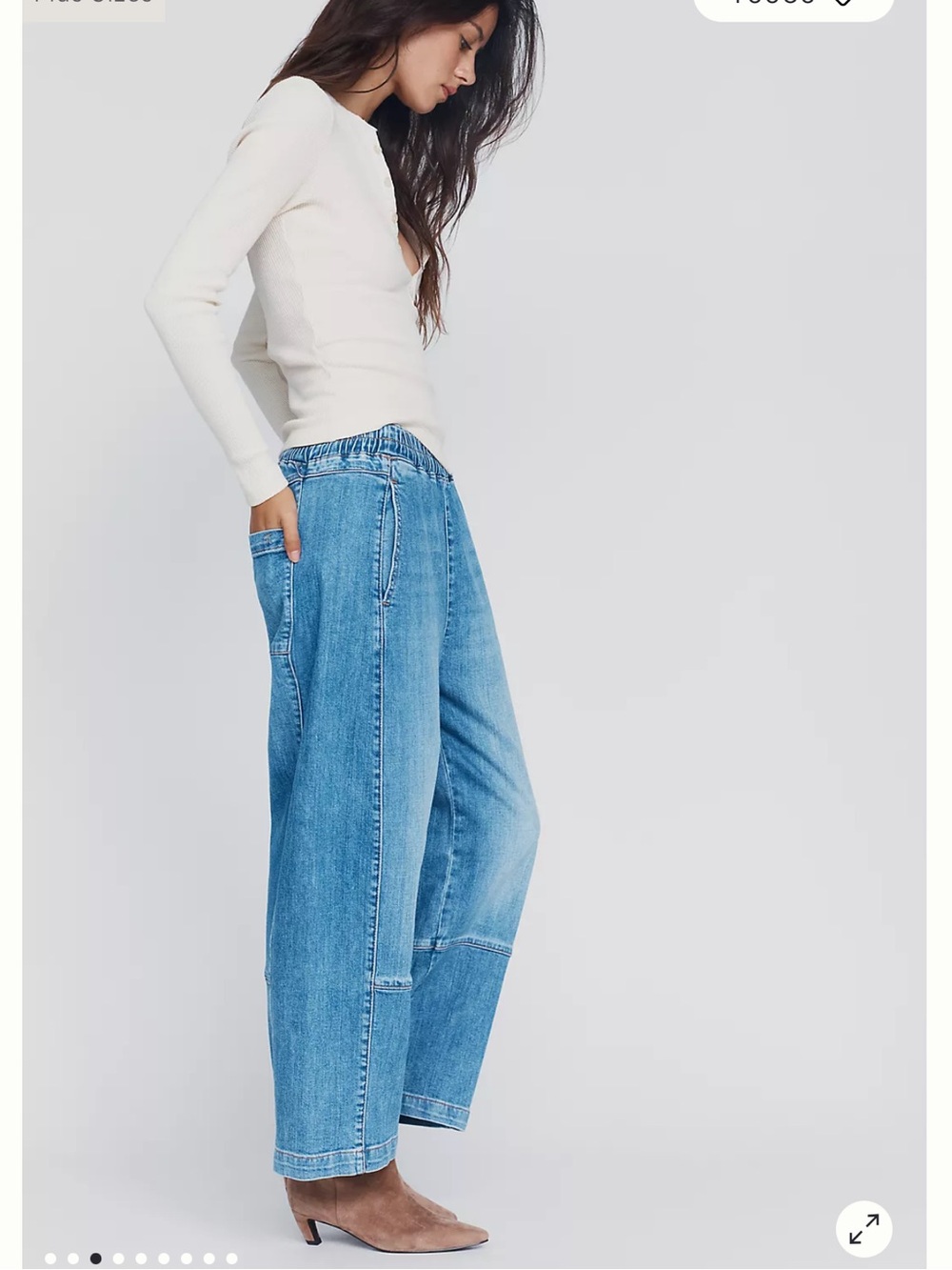 Pilcro Izzie Relaxed Pull-On Barrel Jeans medium - Picture 7 of 13